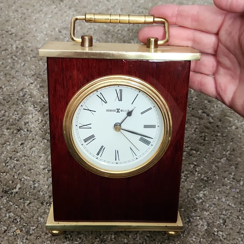 Red and Gold Desk Clock
